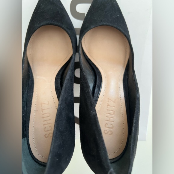 Schutz kid suede black. Worn once, excellent condition. - Picture 2 of 6